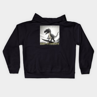 Dinosaur Surfing Funny Kids Hoodie